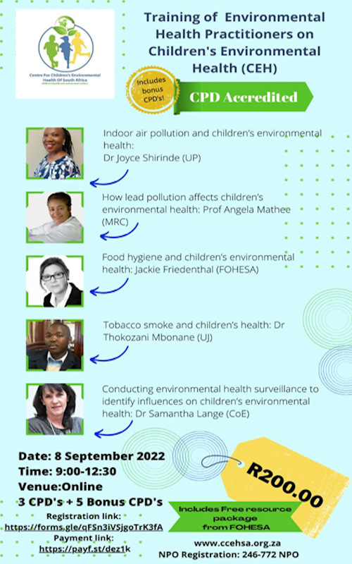 HPCSA Accredited training for Environmental Health Practioners